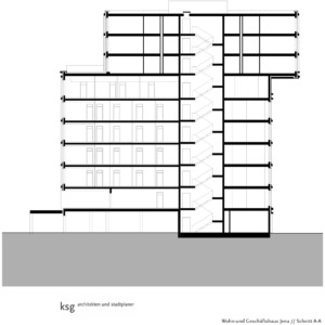 Schnitt AA | Bild: ksg-architekten