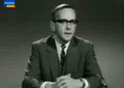 Günter Gaus erläutert am 3. Dezember 1967, warum er es für richtig hält, mit Rudi Dutschke über dessen systemkritische Gedanken zu sprechen.
