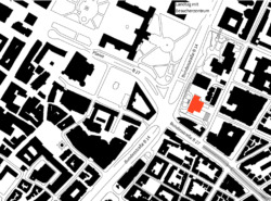 Lageplan – rot das Wilhelmspalais