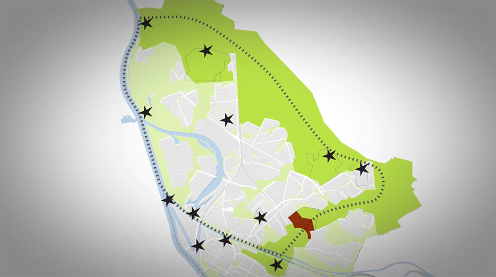 Gen Nordosten erstreckt sich das Gelände, mit dem Mannheims Innenstadt dank grüner Bereiche aufgewertet werden soll. (Bild: www.buga2023.de)