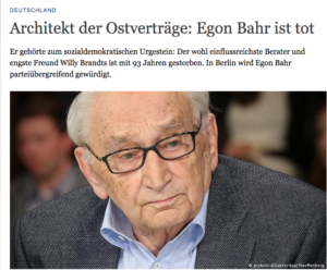 In würdigen Nachrufen wird die Bezeichnung "Architekt" gern gewählt. (Bild: http://www.dw.com/de/architekt-der-ostvertr%C3%A4ge-egon-bahr-ist-tot/a-18659756)