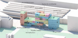 Struktur des FRIZZ23, einer Baugruppe für kulturelles Gewerbe (Bild: FRIZZ23)