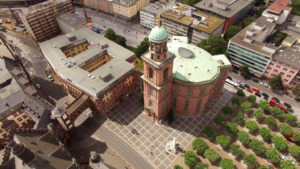 Der Paulsplatz, nach dem Entwurf von ASPLAN, 1975 (Foto: Department Studios Filmproduktion, Thomas Pohl, 2016)