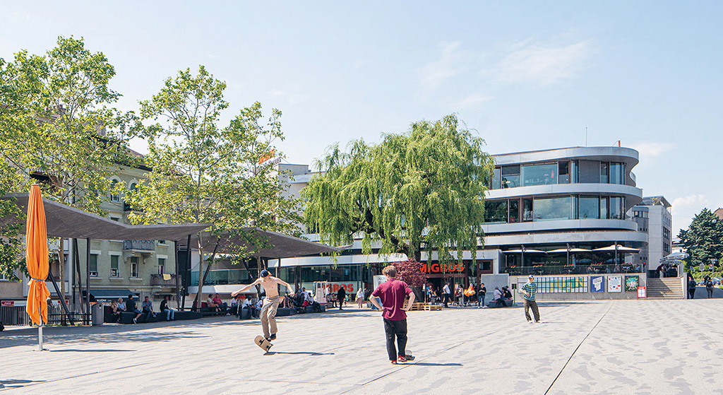 Ouest lausannois: bauliche Entwicklung in Abstimmung mit dem SDOL. Place du Marché in Renens von Localarchitecture und Paysagestion. © Foto: Matthieu Gafsou