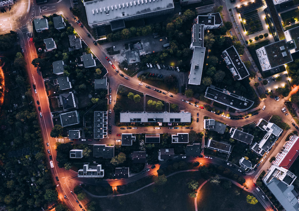 Luftbild der Weissenhofsiedlung in Stuttgart (Bild: Max Leitner / Film Commission Region Stuttgart)
