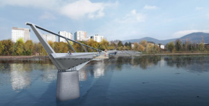 Visualisierung der neuen Neckarbrücke (Bild: sbp, Stuttgart/ Berlin)