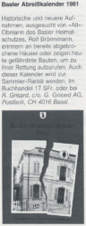 1981: die Idee »Abreisskalender« aus Basel