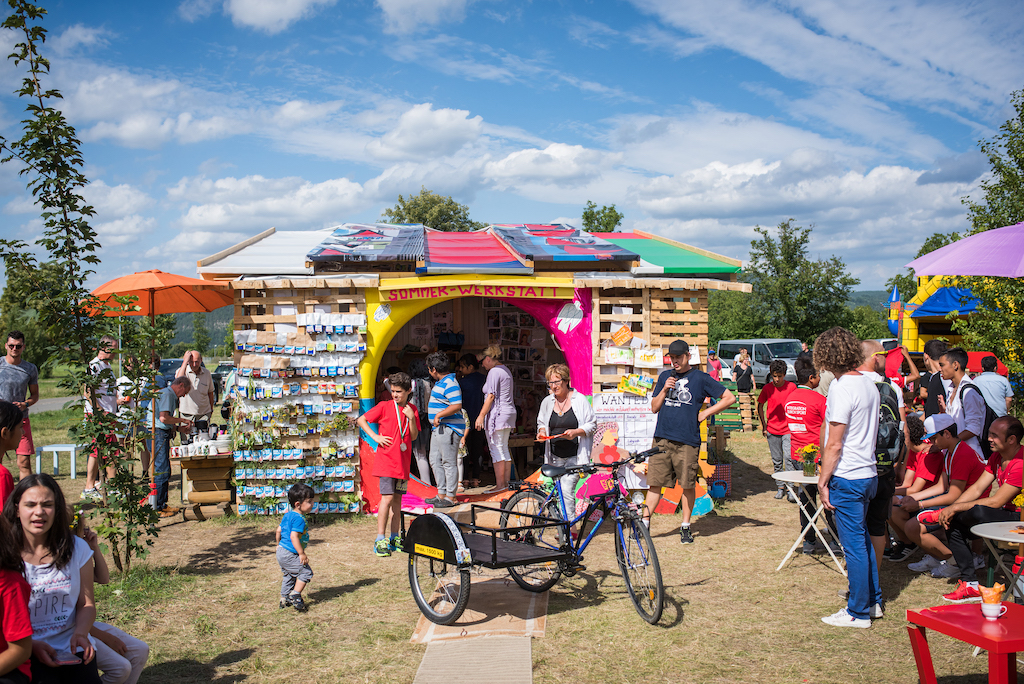 04.08.2017 Saalfeld - Beulwitz: Abschluss Sommerwerkstatt der Internationalen Bauausstellung Thüringen IBA und Sommerfest. Foto: Thomas Müller