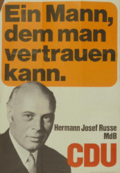 Wahlplakat der CDU, 1969 (Bild: Konrad-Adenauer-Stiftung, Wikipedia Commons)