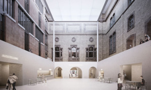 Hof der Staatlichen Kunsthalle in Karlsruhe | Entwurf des Büros Volker Staab Architekten (© VOLKER STAAB ARCHITEKTEN)