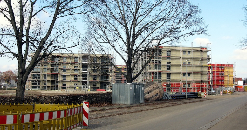 Neubauten der Wohnsiedlung Schildacker (fr?here ECA-Siedlung) in Freiburg-Haslach