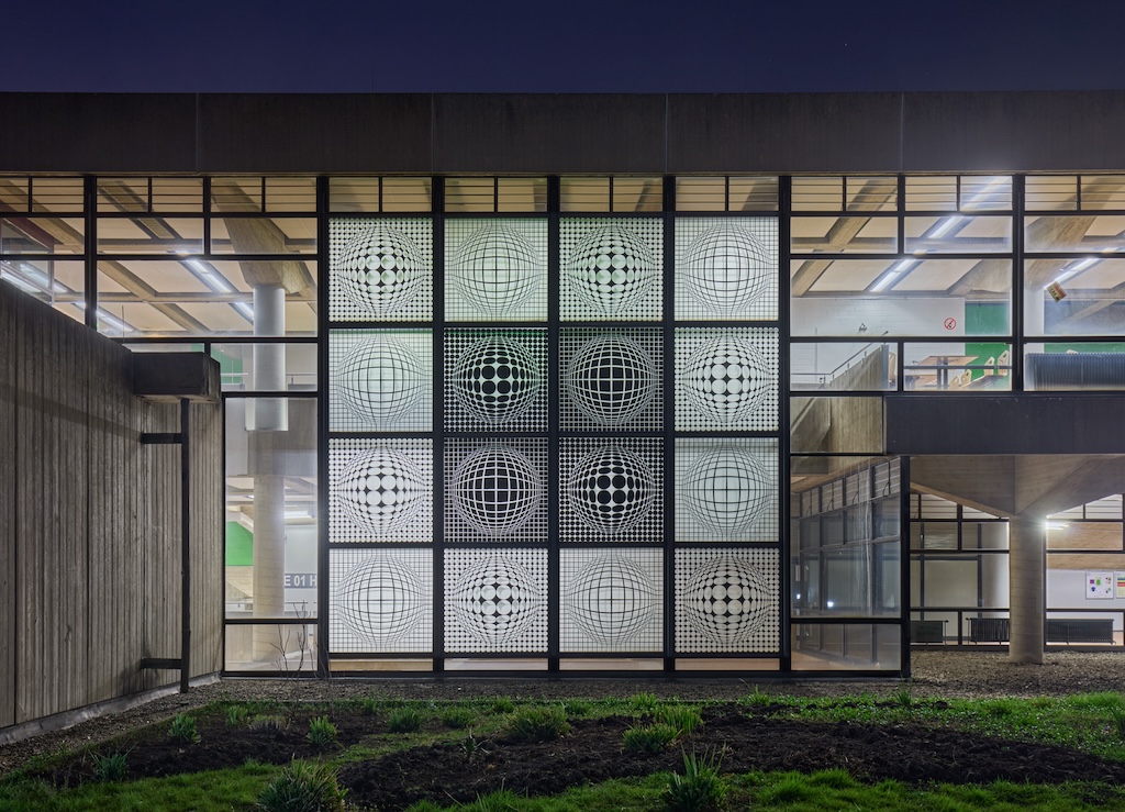 Ruhr Universitaet Bochum, HZO, Victor Vasarely, Grand Vitrail Cinetic, 1971