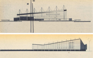 Wettbewerb 1961, oben: erster Preis, Entwurf von Niessen, unten: zweiter Preis an Störmer. (Bild: ?)