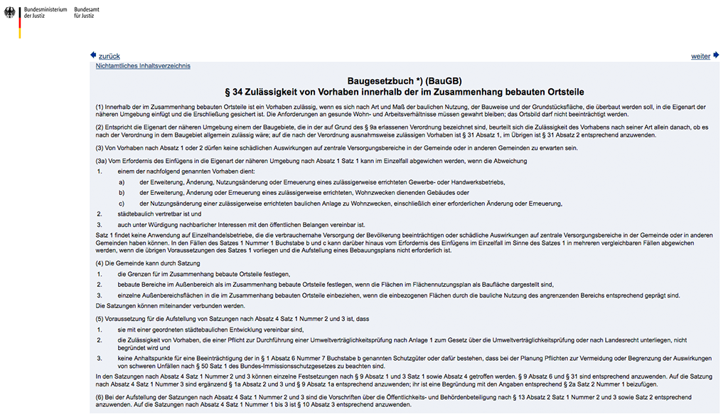 Der Paragraph 34 BauGB