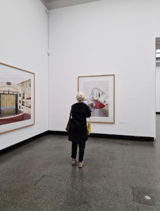Besucherin der Ausstellung ( Wilfried Dechau)