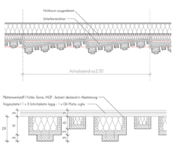 Horizontalschnitt durch die Seitenwand (© mamuth Architekten)