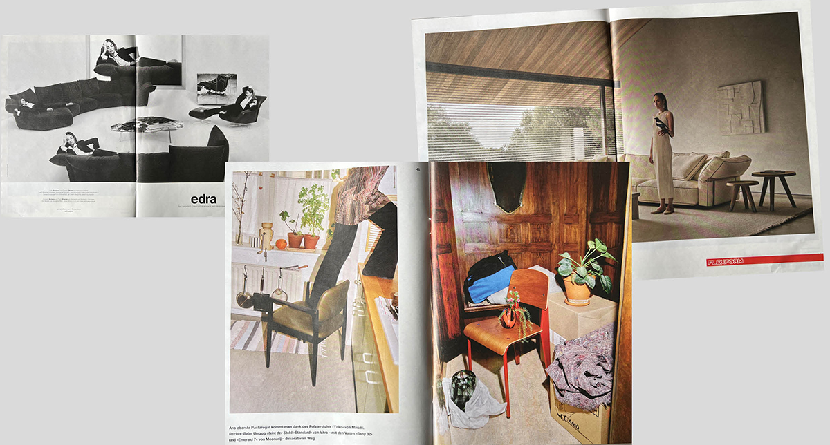 Platz ist in der kleinsten Hütte? Nicht für gegenwärtige Sofalandschaften... (ZEIT-Magazin)