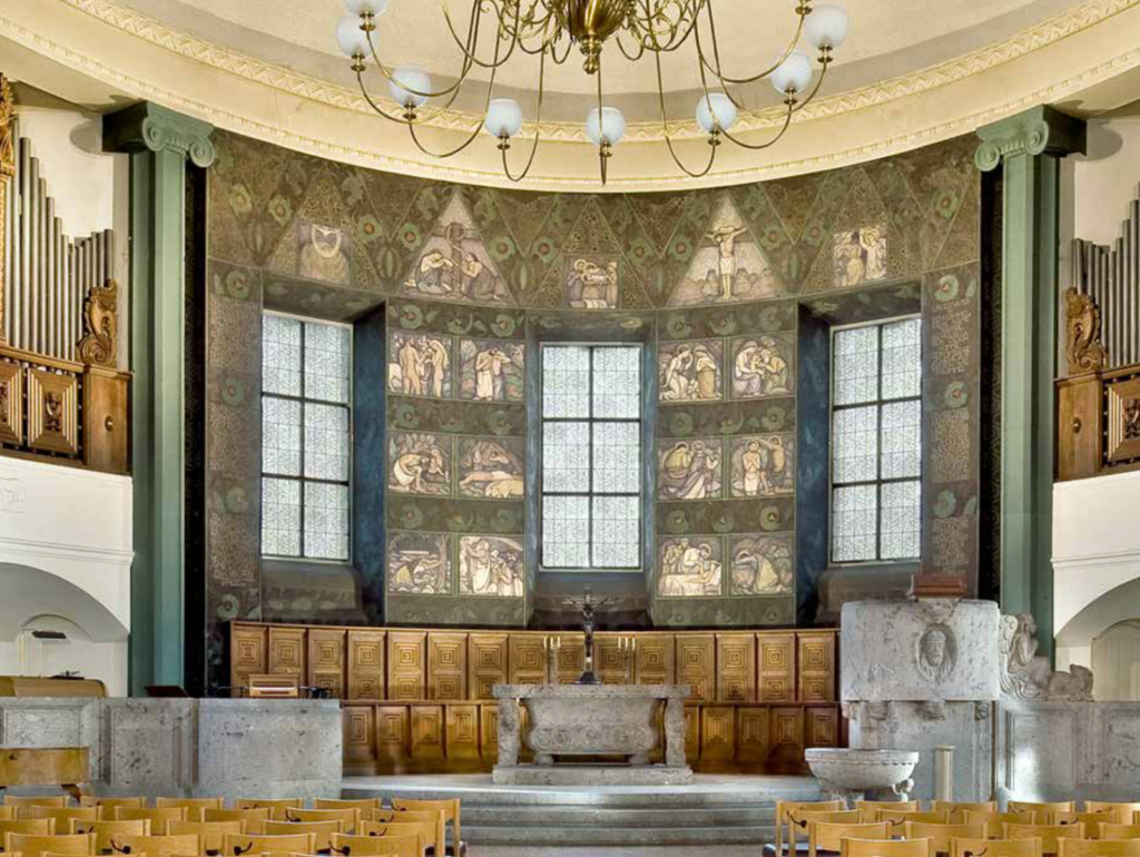 Die evangelische Kirche in Stuttgart-Gaisburg (Bild: aus dem besprochenen Band)