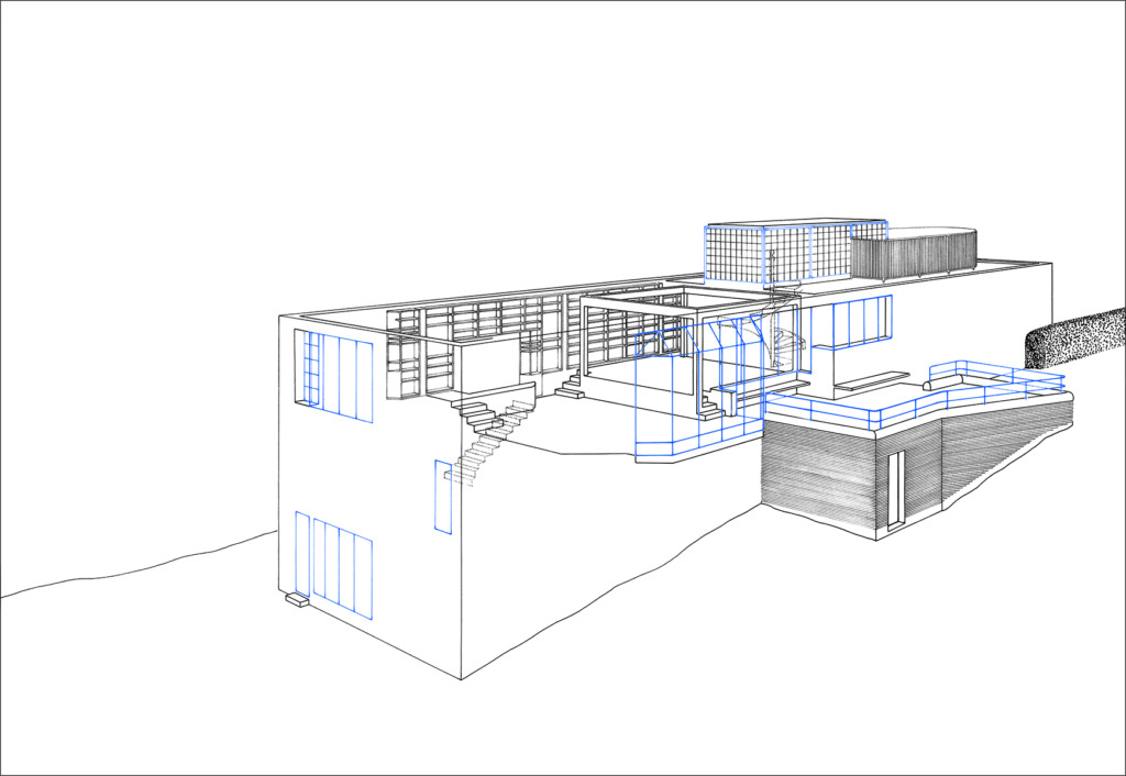 Kantenperspektive des Hauses Habermas (Copyright: Hilmer & Sattler und Albrecht)