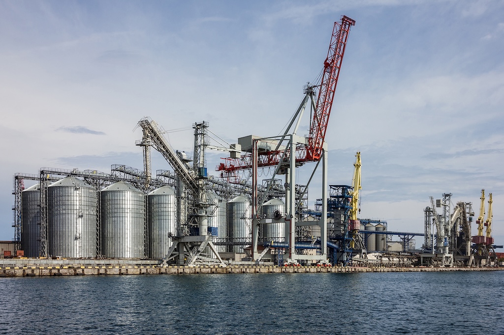 Odessa commercial sea port, Ukraine.