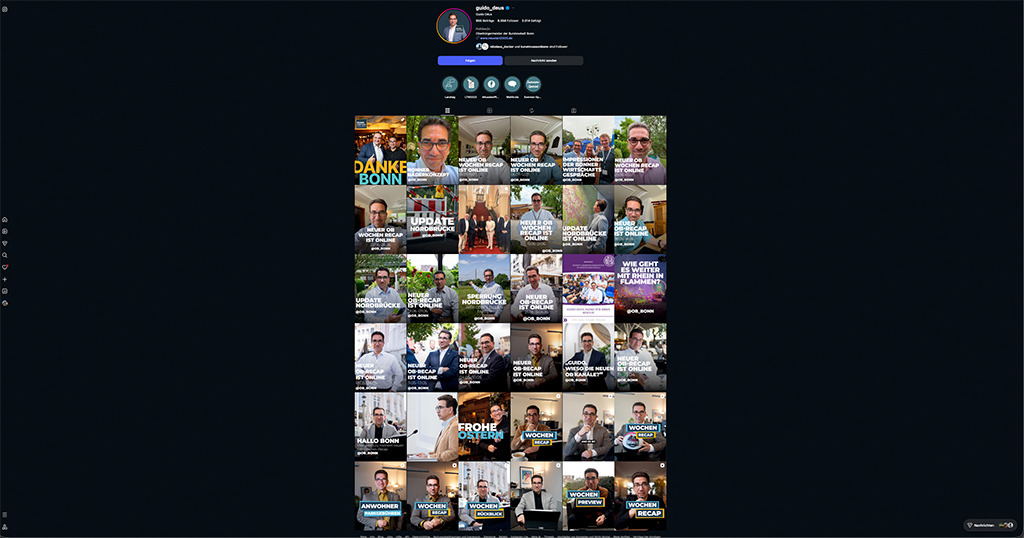 Der Bürgermeister als Influencer? Guido Déus nutzt die „sozialen Medien“, um über relevante Stadtentwicklungsprojekte zu informieren.